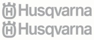 Nálepky HUSQVARNA 25cm 2ks STRIEBORNÉ