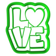 PREMIUM formička Vykrajovačka na perníky a sušienky VALENTÍNSKE LOVE srdce 8cm