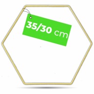 základ pre nástenný dekoračný prsteň HEXAGON GOLDEN MAT HANDMADE lapač snov