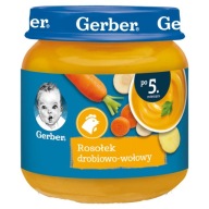 Gerber Zupka Slepačí a hovädzí vývar 5 mesiacov 125g