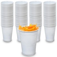 PLASTOVÉ HRNČEKY Biele 200ml 100ks WU hrnček