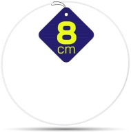 BIELA ​​kruhová obruč pre lapače snov a makramé 8 cm