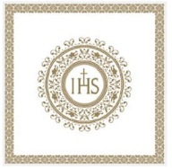 Obrúsky na sväté prijímanie, 20 ks, hostie GOLD IHS