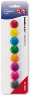 SILNÉ okrúhle magnety, PRIEMER 20MM, 8 KS, MIX FARBY.