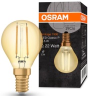 E14 Vintage Ball LED žiarovka 2,5W 22W 2400K OSRAM