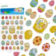 DEKORATÍVNE OZDOBNÉ NÁLEPKY METALICKÉ NÁLEPKY VEĽKONOČNÉ VAJÍČKO