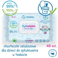 Celulózové obrúsky h2o Utierky detské vlhčené 48 ks.