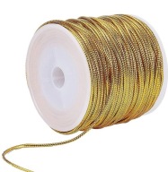 Ozdobná zlatá metalizovaná šnúrka 1mm 100mb