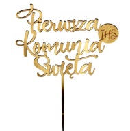 Prvé sväté prijímanie zIHS vrchnák na prijímanie zlatý PLEXI 12cm