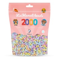 Nažehľovacie korálky 2000 PASTEL La Manuli korálky 5mm Náhradná sada