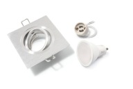 STRIEBORNÉ HALOGÉNOVÉ SVIETIDLÁ + LED 6W + GU10 SET