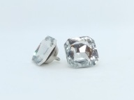 Štvorcové krištáľové poťahové gombíky 18x18mm