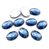 Štrasové kamienky na šitie akrylové oválne 18x13x5mm 10 ks
