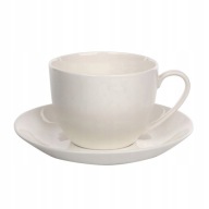 Krémová porcelánová šálka s podšálkou Bella 270ml