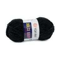 50g polyesterová priadza Dolce Baby black 742