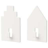 IKEA TIPPVAGN Háčik Háčik Samolepiaci vešiak House House biely 2 kusy