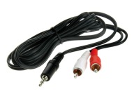 AUDIO rozhranie Kábel AUX-IN Mini JACK 3.5 STEREO-2xRCA 1.5m Prechod