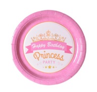 Princeznovské narodeninové TANIERE, princess, 6 ks