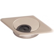 VSTUP KÁBLOV Štvorhranný 60 mm KOVOVÝ KD-60/K/MAT CHROME AMIX