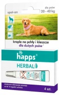 HAPPS Bylinné kvapky proti blchám a kliešťom pre VEĽKÝCH PSOV 20-40KG 4 ks.