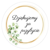 Nálepky na svadbu, sväté prijímanie, krst, narodeniny ĎAKUJEME, ŽE STE PRIŠLI, 48 kusov
