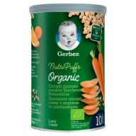 Gerber Bio pšenično-ovsené chrumky, mrkva, pomaranč pre dojčatá