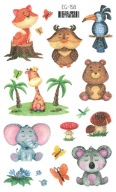 Umývateľné tetovanie pre deti GLITTER ANIMALS EG158