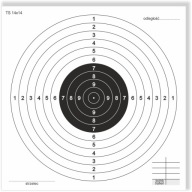 Strelecký terč 100 ks vzduchová zbraň TS14x14