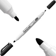 Obojstranný za sucha stierateľný popisovač TOMA TO-270 BLACK 0,8 mm a 1,5 mm