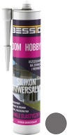 Sivý univerzálny silikón 280ml Bessto