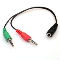 Splitter Slúchadlá Mikrofón 3,5 AUX mini Jack
