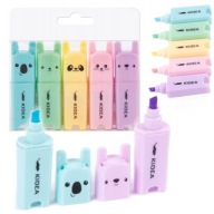 Pastelové zvýrazňovače Mini Kidea Animals 5 kusov