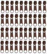 3mm Zipsy na zipsovú pásku, zips, hnedá - 40 ks