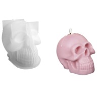 Silikónová forma na SVIEČKY, VOSK, MYDLO, SADROVÉ ODLIATKY, LEBKA NA HALLOWEN