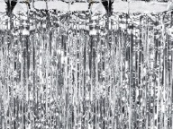 Párty záves strieborný 100 x 190 cm