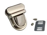 Zapínanie na zips na aktovkovú tašku 26/30 mm strieborná