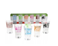 Glasmark Humor poháre na vodku zvieratá transparentné 25 ml 6 kusov
