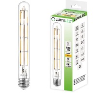 E27 LED žiarovka 8W Filament T30 Tubus 360° 3000K Teplá biela