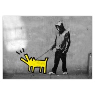Samolepky A5 LEVEL Žltý psík Banksy LOL