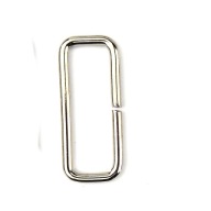 RÁM 30x10mm STRIEBORNÝ 1ks pre popruh na tašku 7760