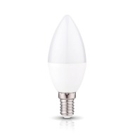 LED žiarovka na sviečku 6W E14, TEPLÁ BIELA ​​3000K