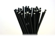 Papierové slamky 197x8mm čierne/100 kusov