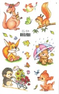 Umývateľné tetovanie pre deti GLITTER ANIMALS EG154