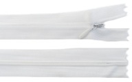 Vnútorný špirálový zips 50 cm, nerozoberateľný, biely