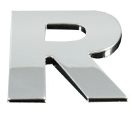 Nálepka Emblém Chrome 3D Číslo Písmeno Písmeno R