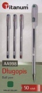 Guľôčkové pero 0,7 mm AA998 Titanum GREEN vymeniteľné značkovacie pero dopĺňa najlepšie atrament