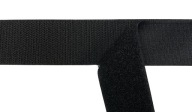 Sada pások na suchý zips, 38 mm, čierny Alfatex