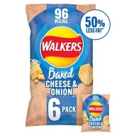 WALKERS Rúra Pečené syrové a cibuľové lupienky 6x25g