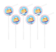 Slamky Tubes Birthday Kinderbal Party 6 ks.