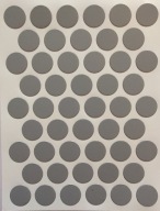 Nábytkové čiapky samolepiace 14mm - monumental grey - 50 ks.